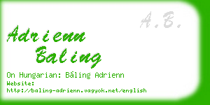 adrienn baling business card