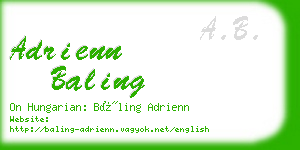 adrienn baling business card